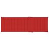 vidaXL Sun Lounger Natural wood, red cushion