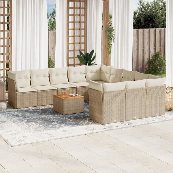 vidaXL Garden Sofa Set Beige