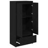 vidaXL Cabinet Black Oak Engineered Wood Standard Cabinet Rectangular