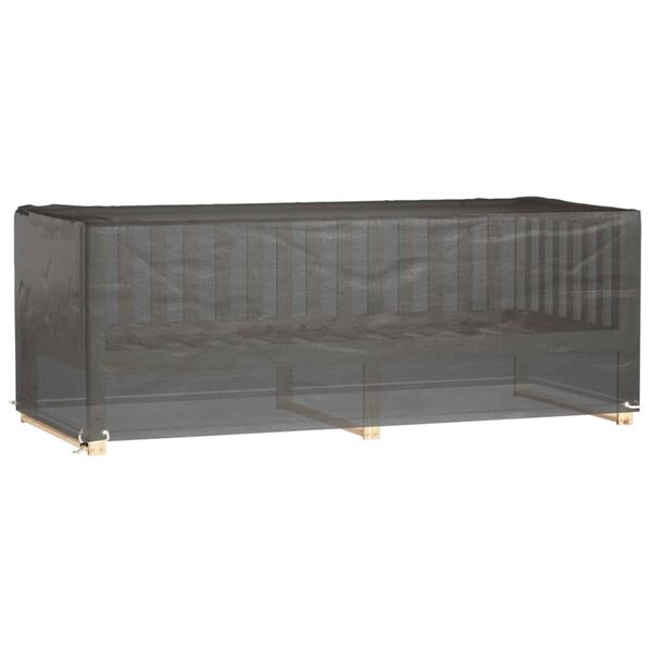 vidaXL Garden Furniture Cover Black Polyethylene, aluminum