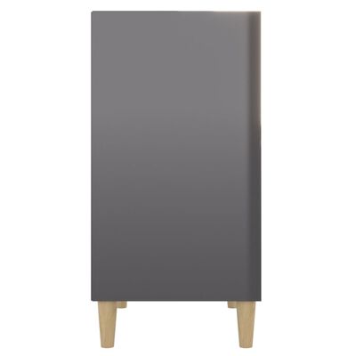 vidaXL Sideboard High Gloss Gray 22.4"x13.8"x27.6" Engineered Wood