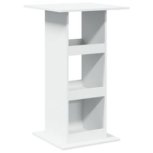 vidaXL Bar Table White Engineered Wood Tall Bar Table Square Modern