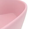 vidaXL Luxury Wash Basin with Overflow Matt Pink 14.2x5.1" Ceramic