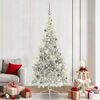 vidaXL Artificial Pre-lit Christmas Tree Silver 82.7" PET
