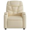 vidaXL Electric Massage Recliner Chair Cream Polyester, Metal, Plywood