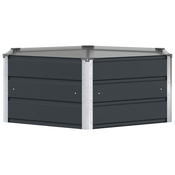 vidaXL Planter Anthracite 50.79 x 50.79 x 17.72 in Steel