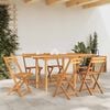 vidaXL Garden Table Natural Teak Solid Teak Wood Medium Extendable
