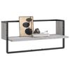 vidaXL Wall Shelf Grey Sonoma Engineered wood, metal 25.6 x 9.8 x 11.8 in