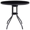 vidaXL Dining Set Black Powder-coated aluminum, textilene, glass, steel
