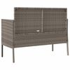 vidaXL Garden Bench Grey, Navy Blue