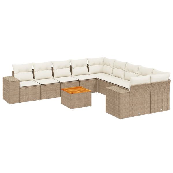 vidaXL Garden Sofa Set Beige