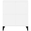 vidaXL Sideboard White Engineered wood, Metal Medium Sideboard