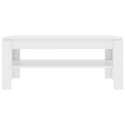 vidaXL Coffee Table White 43.3"x23.6"x18.5" Chipboard