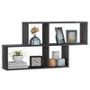 vidaXL Wall Shelf High gloss grey Engineered wood 39.4 x 7.1 x 20.9 in