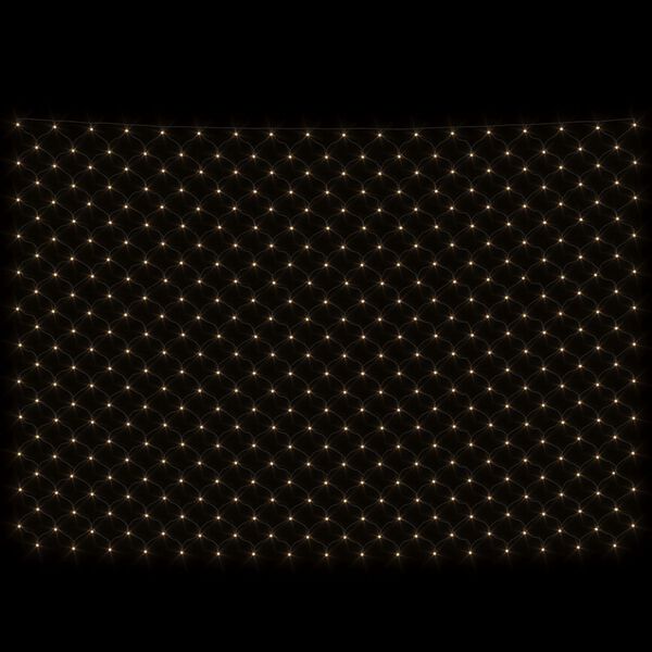 vidaXL LED Net Light Warm white PVC 9.8 x 9.8 ft LED Net Light