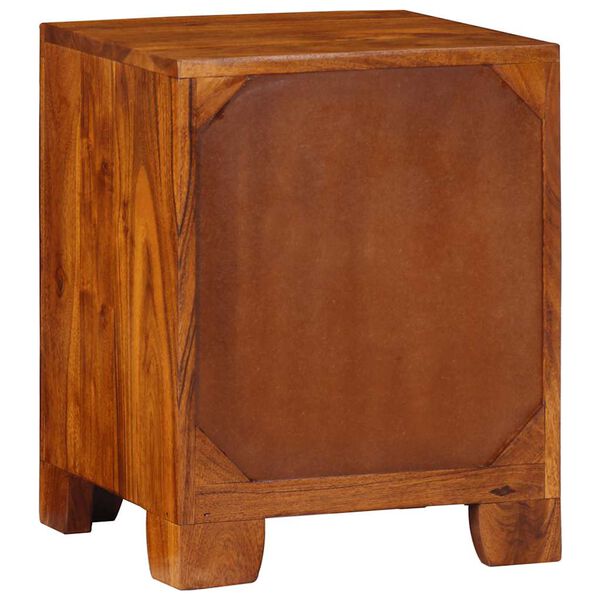 vidaXL Bedside Cabinet Set of 2 honey brown Solid acacia wood Compact