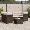 vidaXL Garden Sofa Set Brown