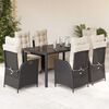 vidaXL Garden Dining Set Black