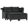 vidaXL Garden Sofa Black