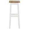 vidaXL Bar Stool Set of 2 Oak and White