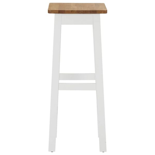 vidaXL Bar Stool Set of 2 Oak and White