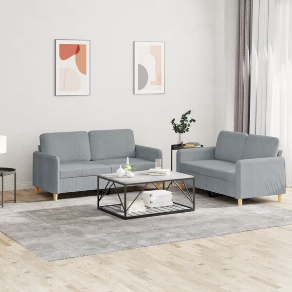 vidaXL Sofa Set Light gray