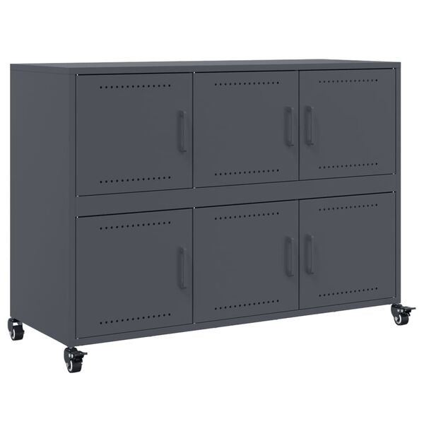 vidaXL Sideboard Anthracite 39.6"x15.4"x28.3" Steel