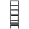 vidaXL Shelf Cabinet Black Engineered wood, Steel Medium Bookshelf