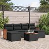 vidaXL Garden Sofa Set Black