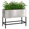 vidaXL Raised Garden Planter Silver 60 x 26 x 45 cm Stainless steel