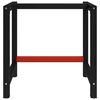 vidaXL Metal Frame Black and Red Metal with powder coating