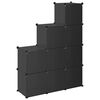 vidaXL Storage Cube Organizer Black PP Plastic, Steel Medium Lightweight