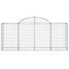 vidaXL Gabion Basket Set of 12 Silver Galvanized Iron