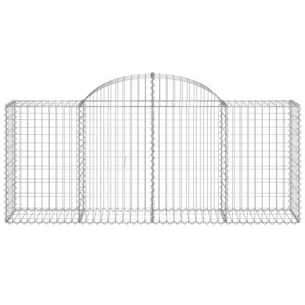 vidaXL Gabion Basket Set of 12 Silver Galvanized Iron