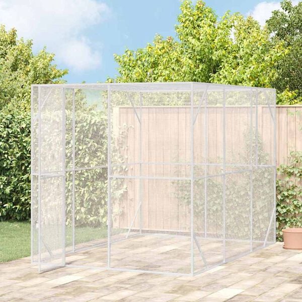 vidaXL Bird Cage Anthracite 82.68 x 119.69 x 83.86 in Galvanised Steel