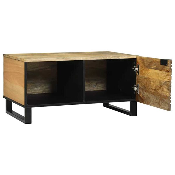 vidaXL Coffee Table Brown and Black 31.50 x 19.69 x 15.75 in