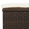 vidaXL Sunbed Brown PE Rattan, Powder-Coated Steel 83.9x24.8x38.2 in