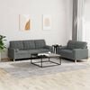 vidaXL Sofa Set Dark gray Fabric (100% polyester), metal, textilene, plywood