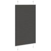 vidaXL Pleated Blind Black 100% Polyester 27.6x39.4 in