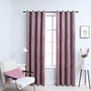 vidaXL Blackout Curtains with Rings 2 pcs Velvet Antique Pink 55.1x68.9"