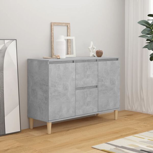 vidaXL Sideboard Concrete grey Engineered wood 39.8 x 13.8 x 27.6 in