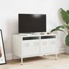 vidaXL TV Cabinet White Cold-rolled steel 26.8 in x 15.4 in x 17.1 in