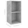 vidaXL TV Cabinet Set of 2 Concrete grey Engineered wood Standard
