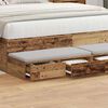 vidaXL Bed Drawers Old Wood 53.15 x 14.37 x 6.50 in Engineered Wood