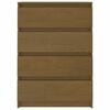 vidaXL Side Cabinet Honey brown Solid pinewood Medium Side Cabinet