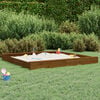 vidaXL Sandbox Honey brown Solid pine wood 78.7 x 78.7 in Expandable