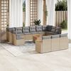 vidaXL Garden Sofa Set Beige