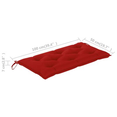 vidaXL Cushion for Swing Chair Red 39.4 Fabric"