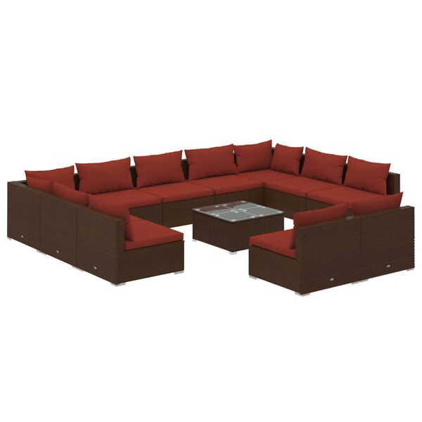 vidaXL Garden Lounge Set Brown