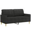 vidaXL Sofa Set Black Polyester Compact Durable Sofa Set Rectangular